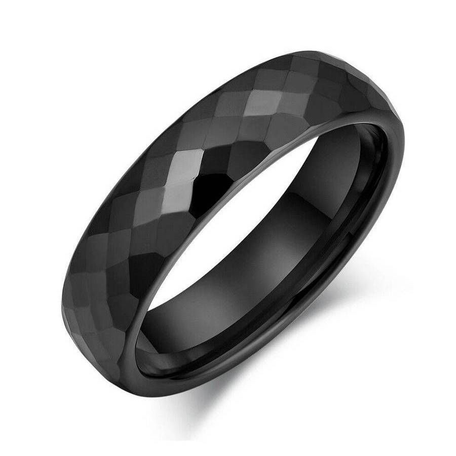 

Черное кольцо из керамики Everiot RCM-0003, граненое, парное (15,5 мм, 6 мм)
