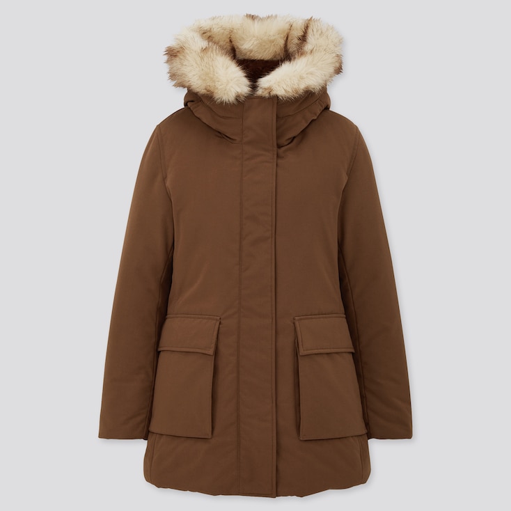 

Парка Uniqlo  коричневая, Парка Uniqlo XS коричневая