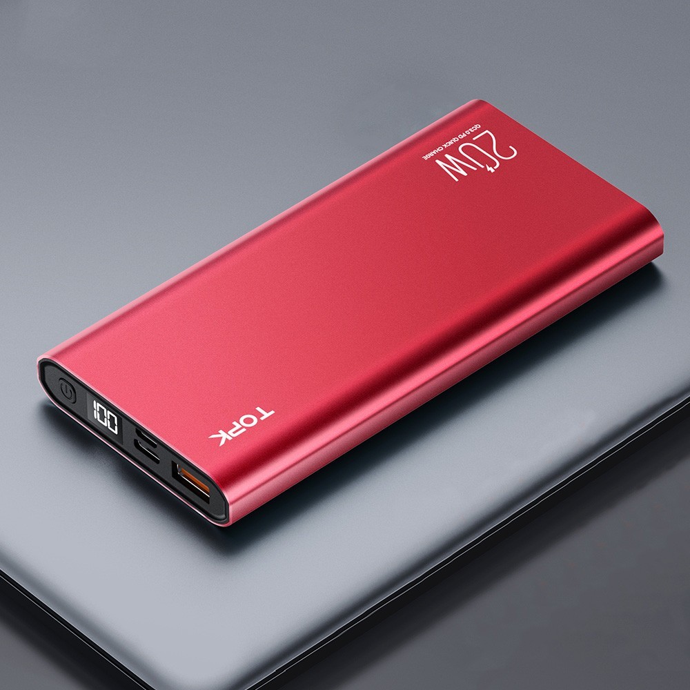 

Внешний аккумулятор Power Bank Topk 10000mAh I1007P 20W QC+PD Red