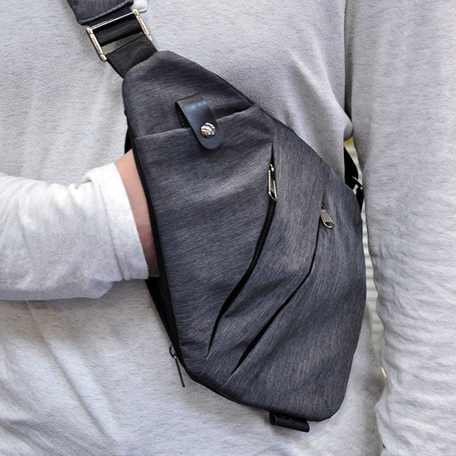 

Сумка тактическая Cross Body мессенджер из ткани. Цвет: черный