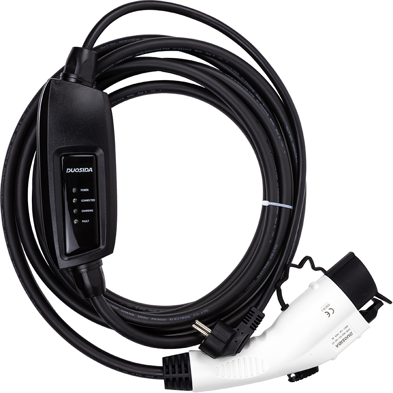 

Зарядное устройство Duosida для электромобилей Type 1 - Schuko (220V), 16 A, 3.6 кВт, 1-фазное, 5 м (EV200269)
