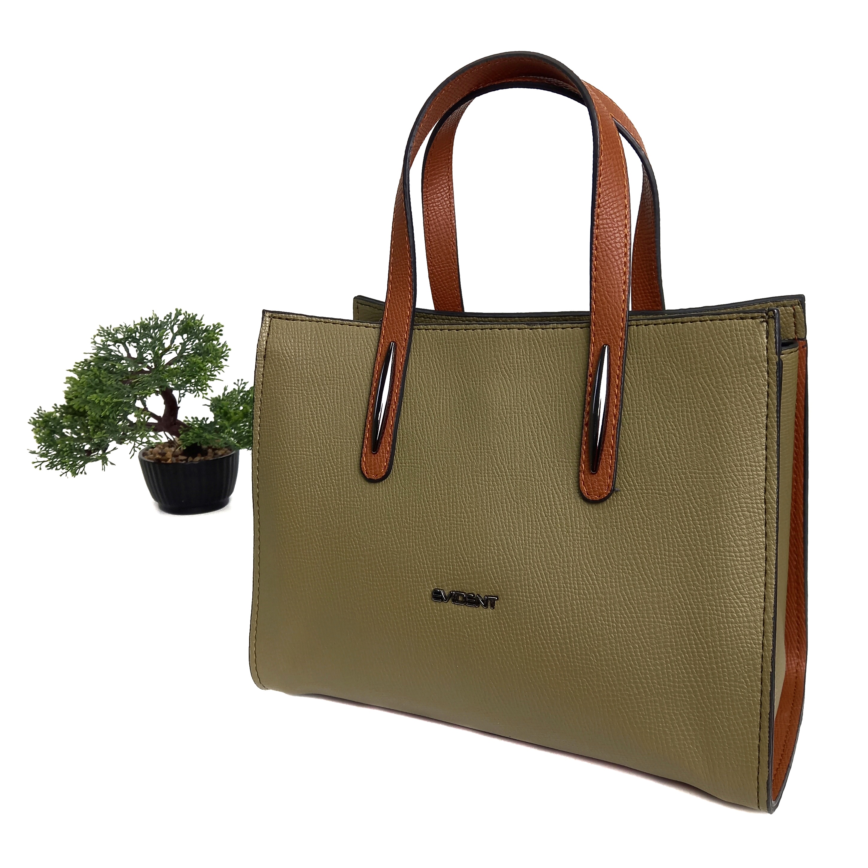 

Сумка женская с двумя ручками Konaca хаки 2530-2