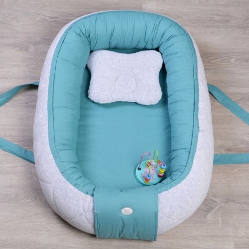 

Кокон-гнездышко Baby Veres Velour Grey-tiffany 80х52 см
