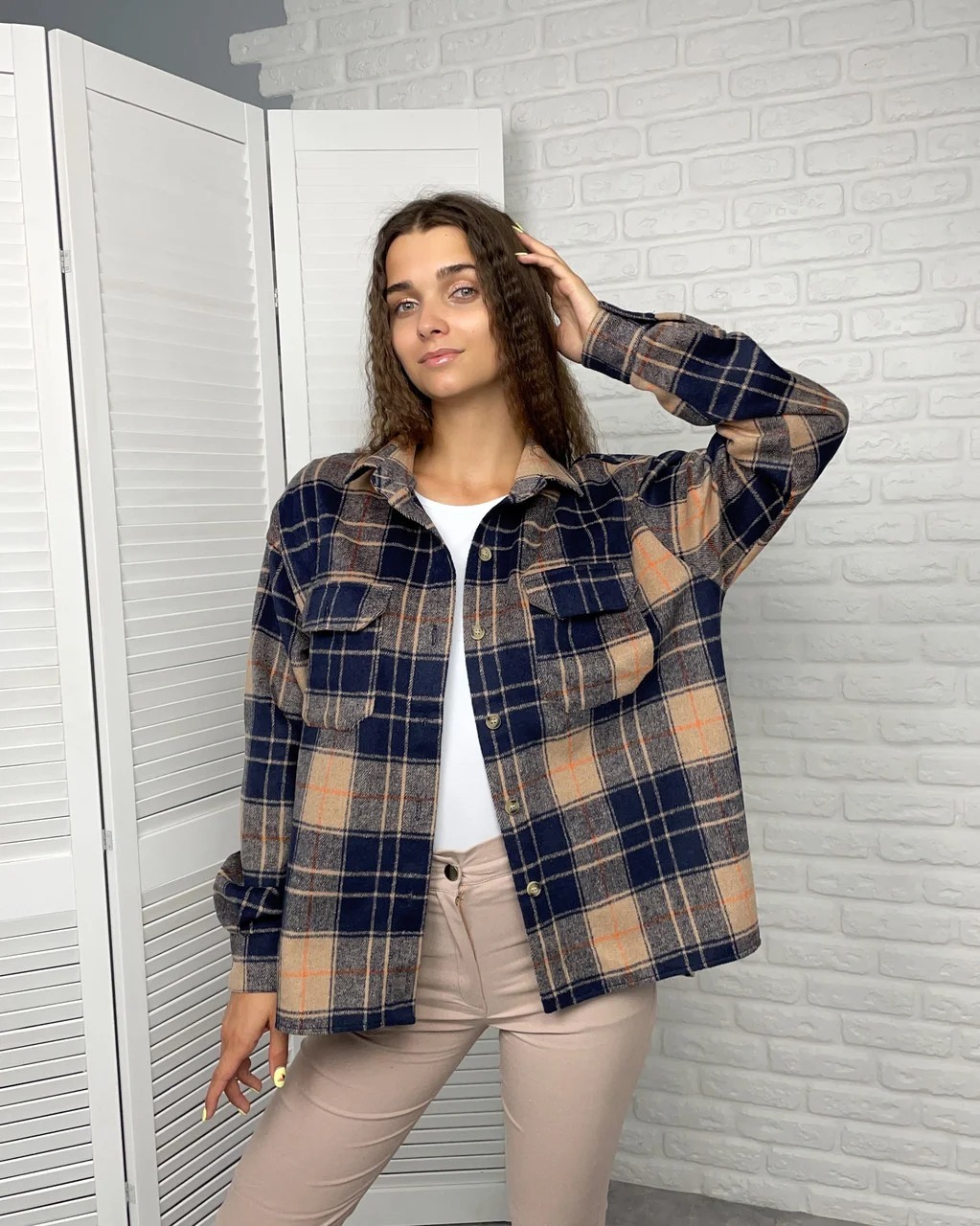 

Fashions • Рубашка в клетку на байке Abigail Fashions - синий (407-фг, Fashions • Рубашка в клетку на байке Abigail Fashions 42-44 синий (407-фг)