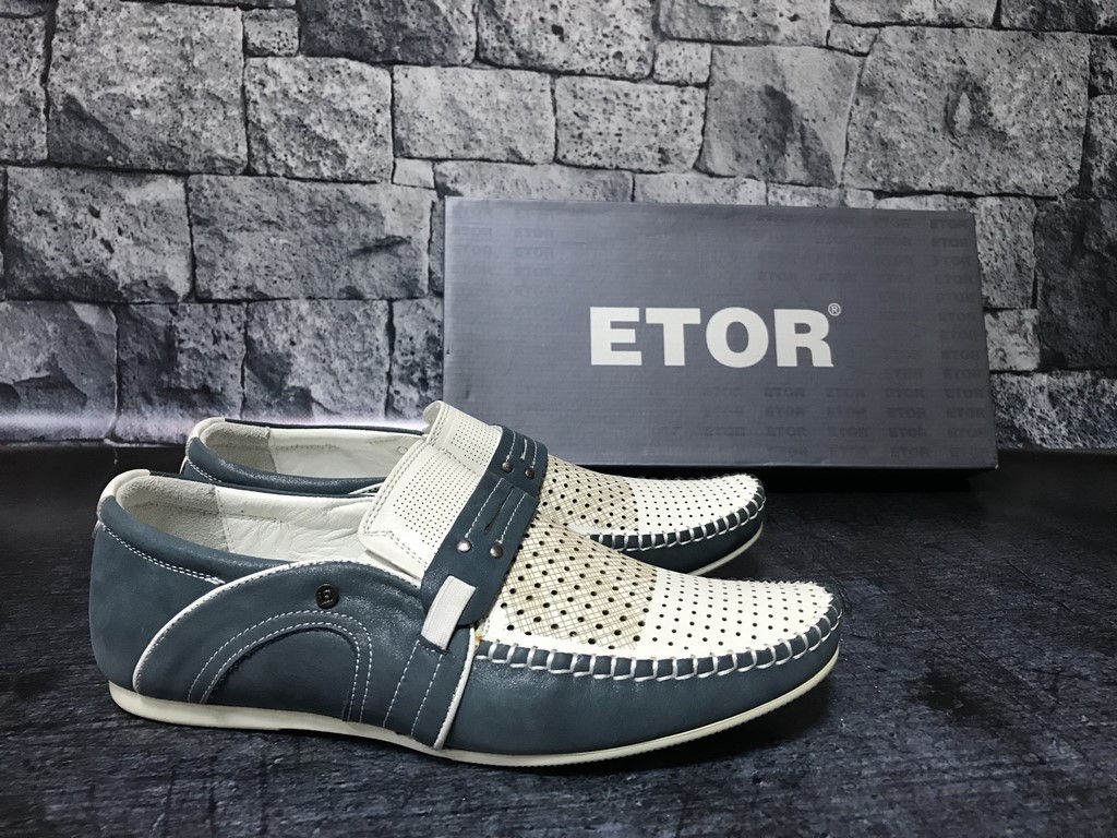 

Мокасины Etor 11293 44 (30 см) Сине-белые
