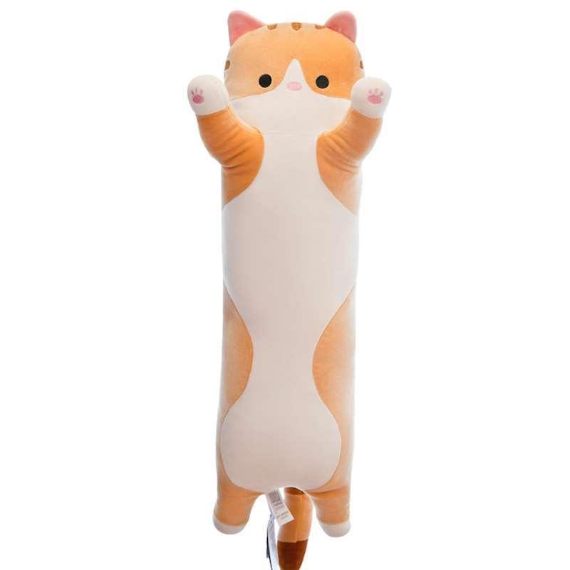 

Длинная игрушка подушка кот батон Коричневый