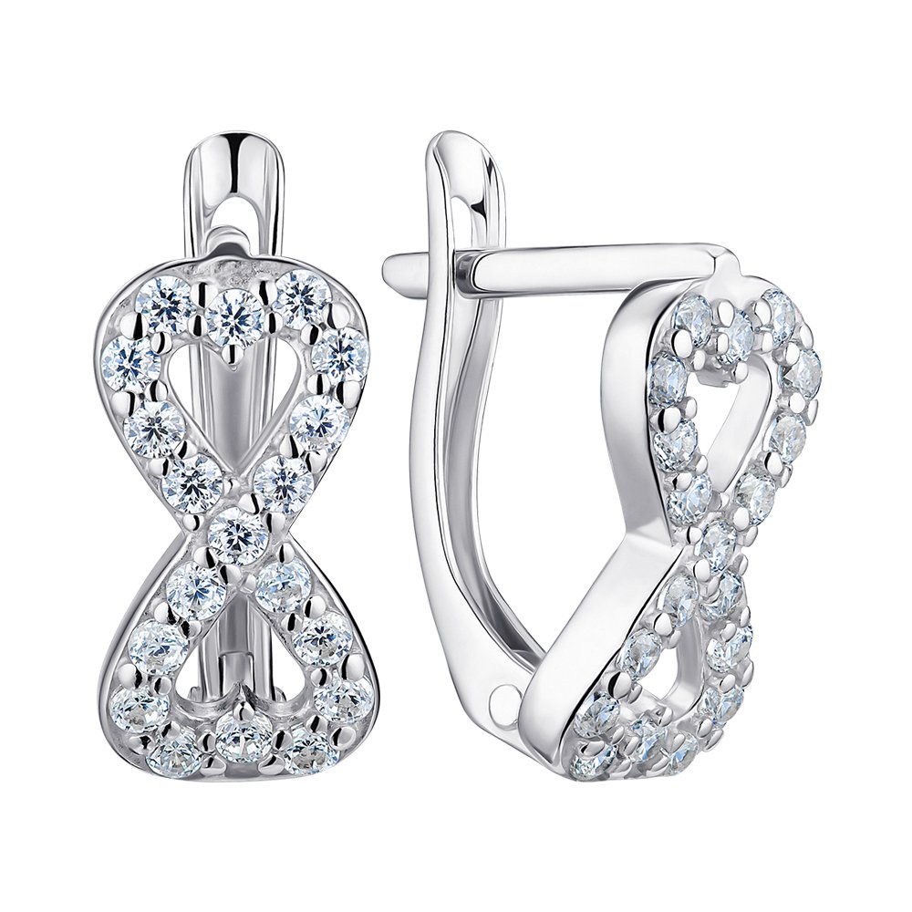 

Серебряные серьги с фианитами 000149309