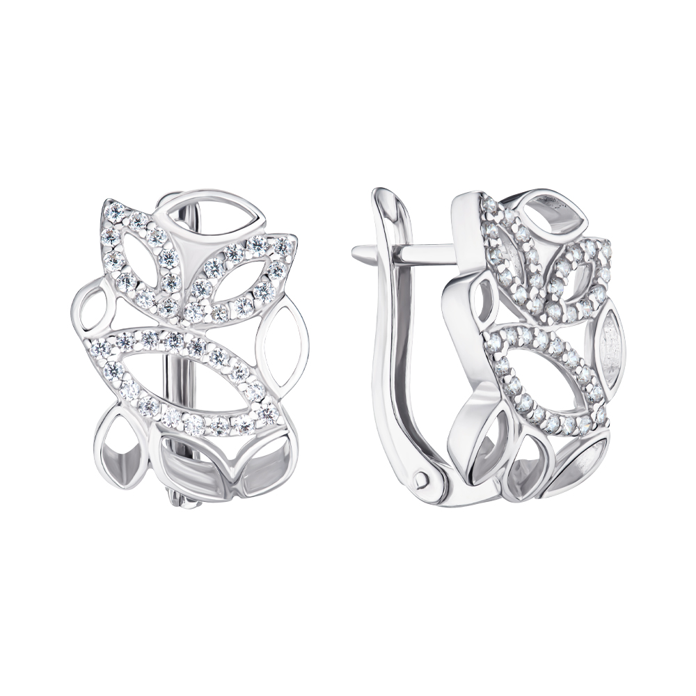 

Серебряные серьги с фианитами 000148305