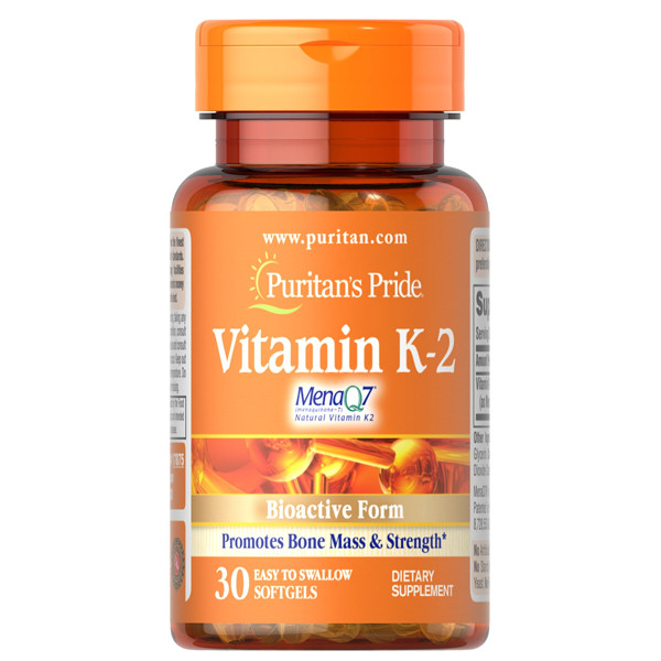 

Витамины Puritan's Pride Vitamin K-2 (MenaQ7) 50 mcg-30 Softgels
