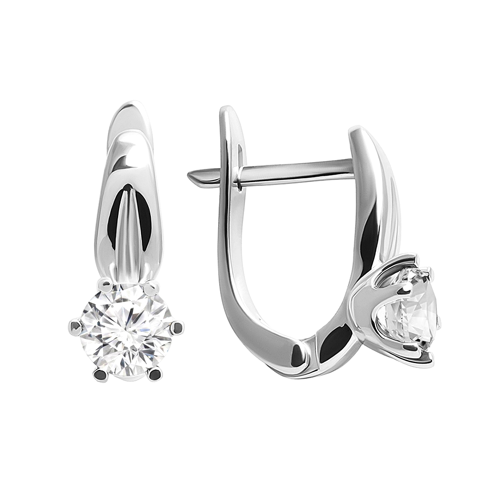 

Серебряные серьги с фианитами 000118047