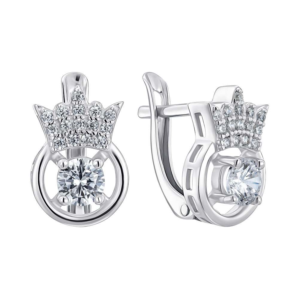 

Серебряные серьги с фианитами 000150680