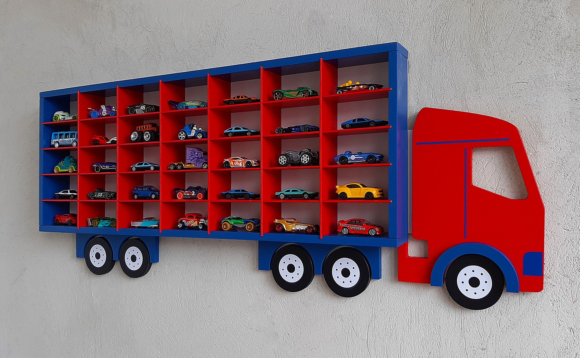 

Полка Грузовик красно-синяя для 35 Hot Wheels (hw35-m-red-blue)