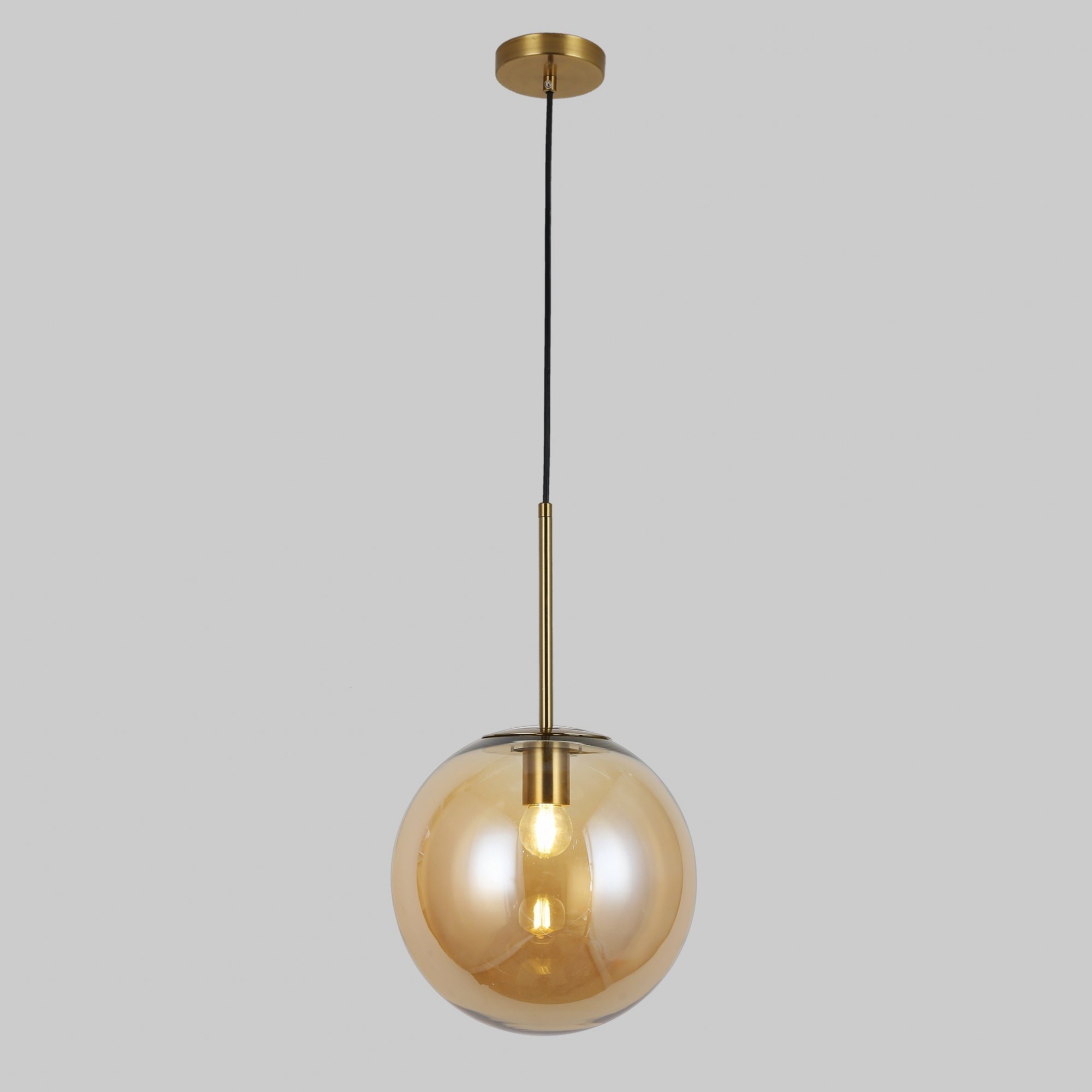 

Люстра LEVISTELLA Sphere бронзовая с кофейным шаром 25 см