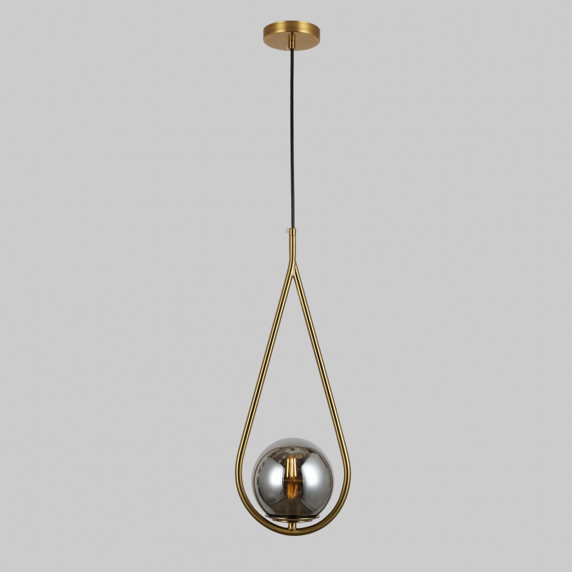 

Люстра LEVISTELLA Droplet бронзовая с черным шаром 13 см