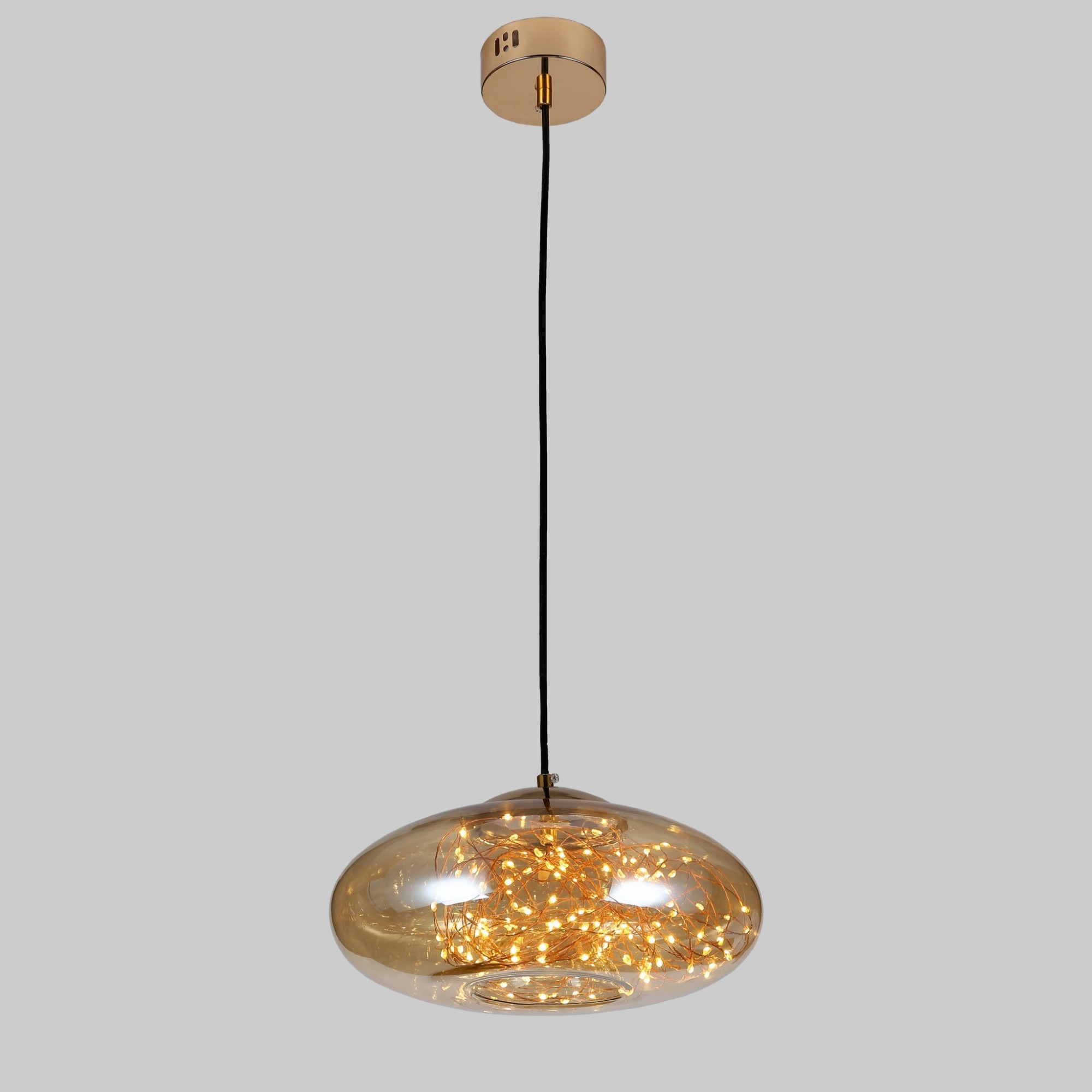 

Люстра LEVISTELLA LED BROWN подвесная овальная кофейная