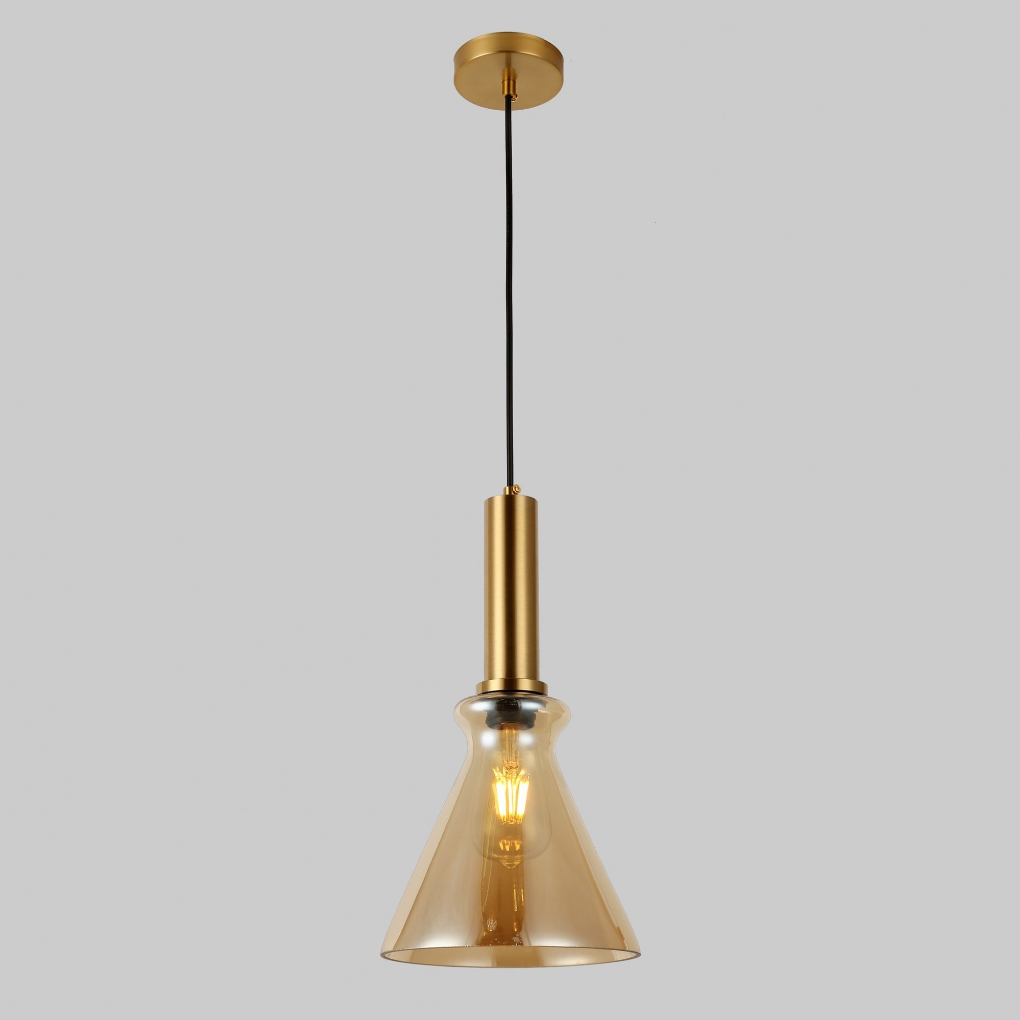 

Люстра LEVISTELLA Glass Bell подвесная треугольная кофейная 21 см