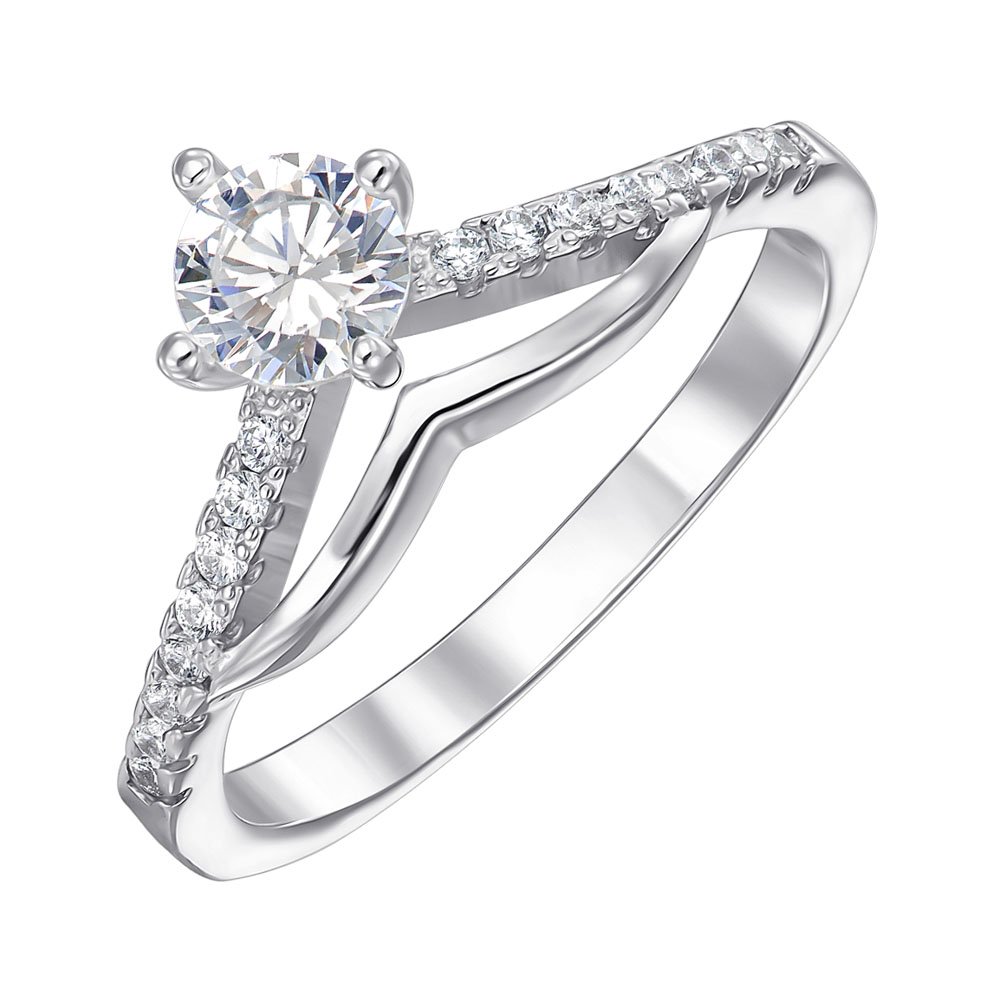 

Серебряное кольцо с фианитами 000151991 17.5 размера