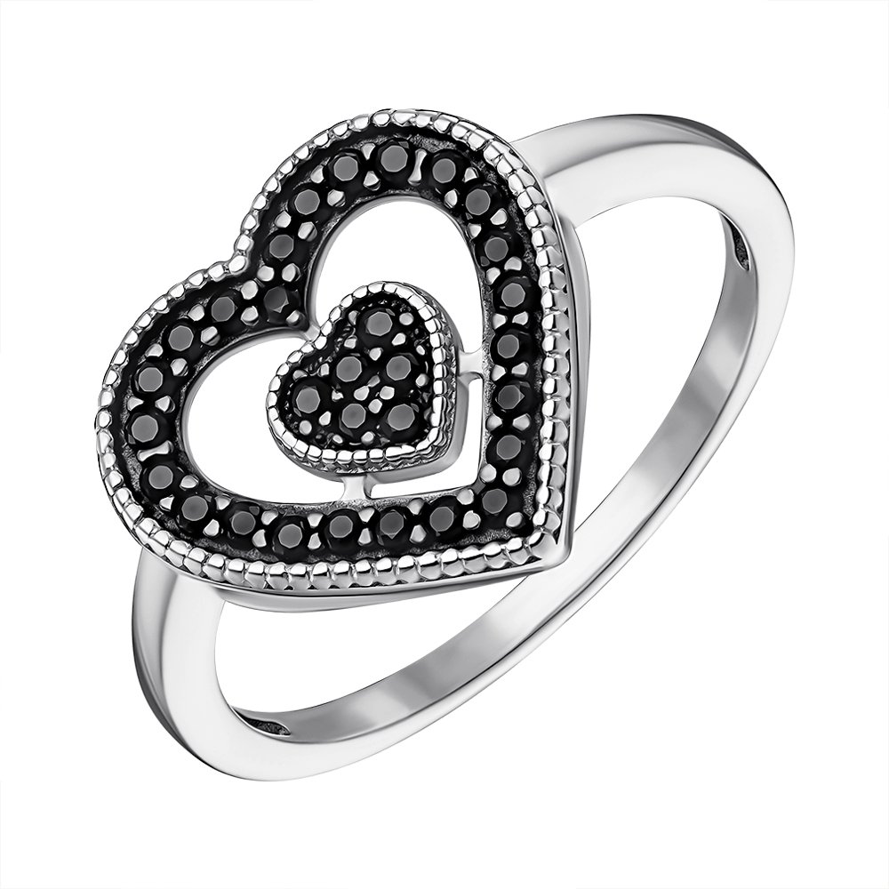 

Серебряное кольцо с фианитами 000148638 17.5 размера