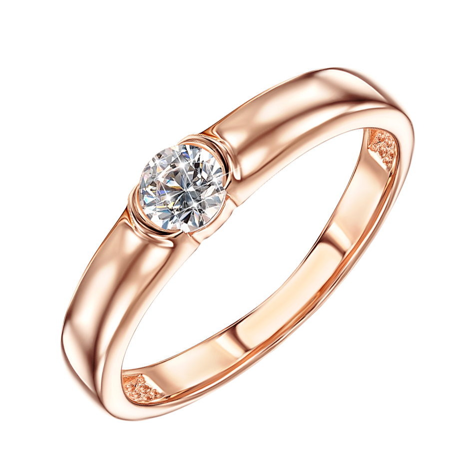 

Золотое кольцо Оливия в красном цвете с фианитами S Zirconia 000129706 18.5 размера
