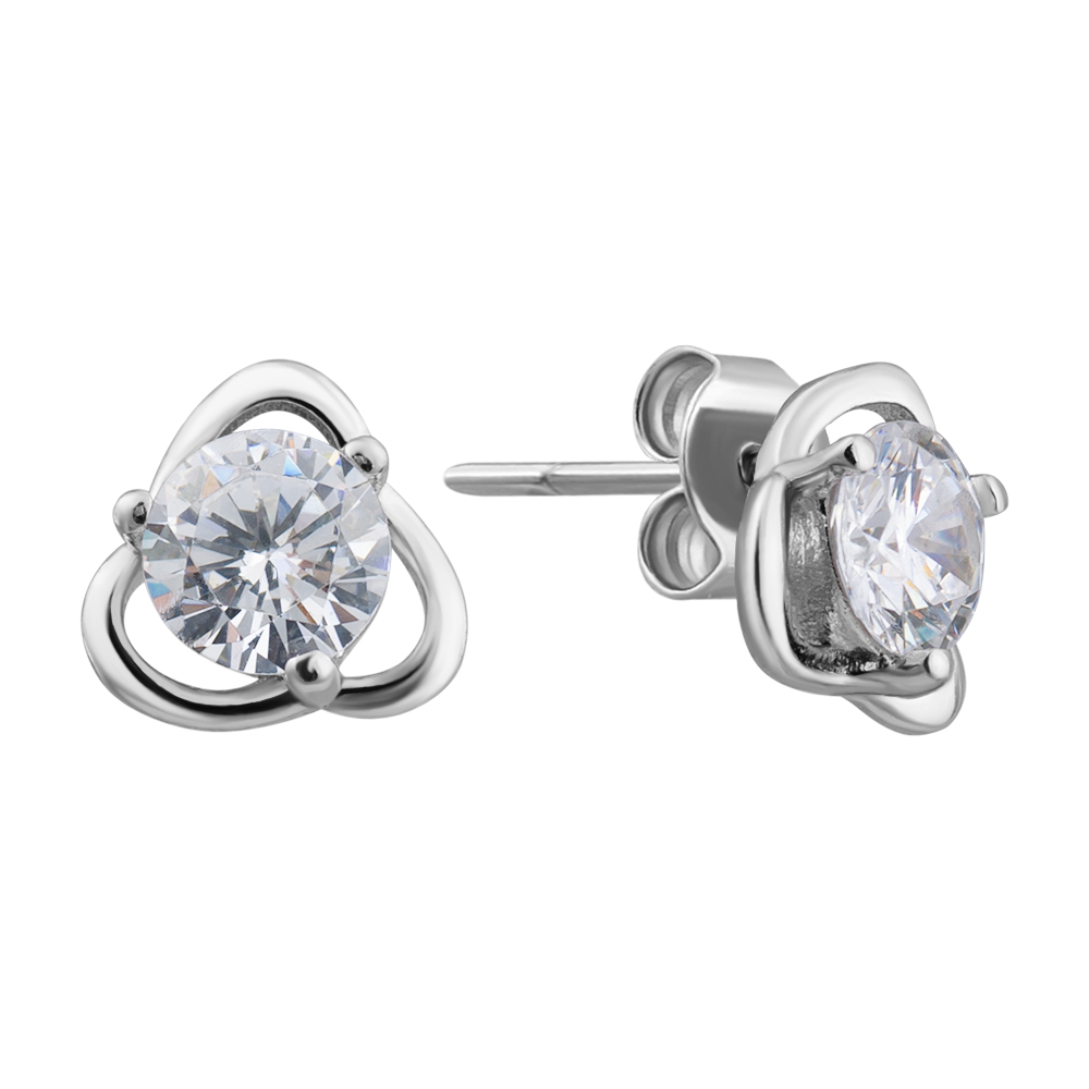 

Серебряные серьги с фианитами 000132428