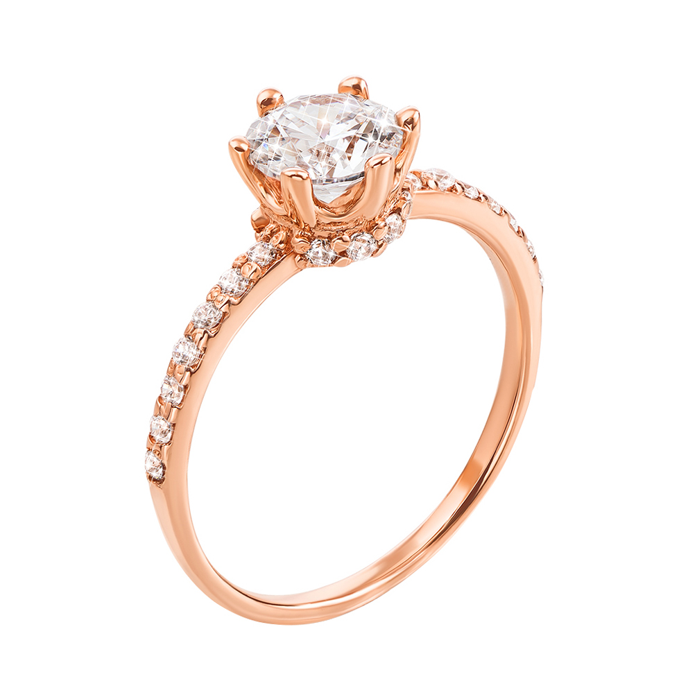 

Золотое кольцо Фелисити с фианитом S Zirconia 000128122 16 размера