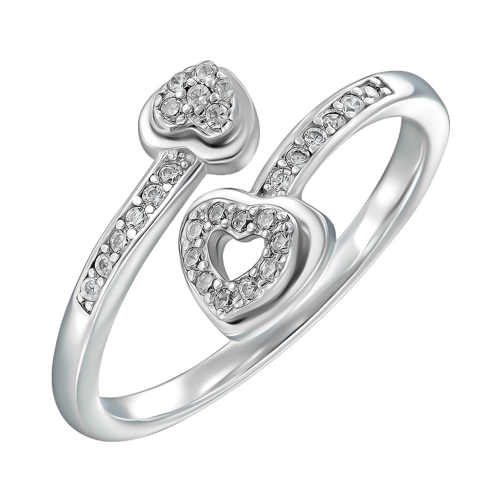 

Серебряное кольцо с фианитами 000151529 без размера