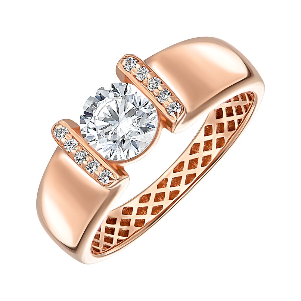 

Кольцо из красного золота с фианитами Tesori Zirconia 000152266 16.5 размера
