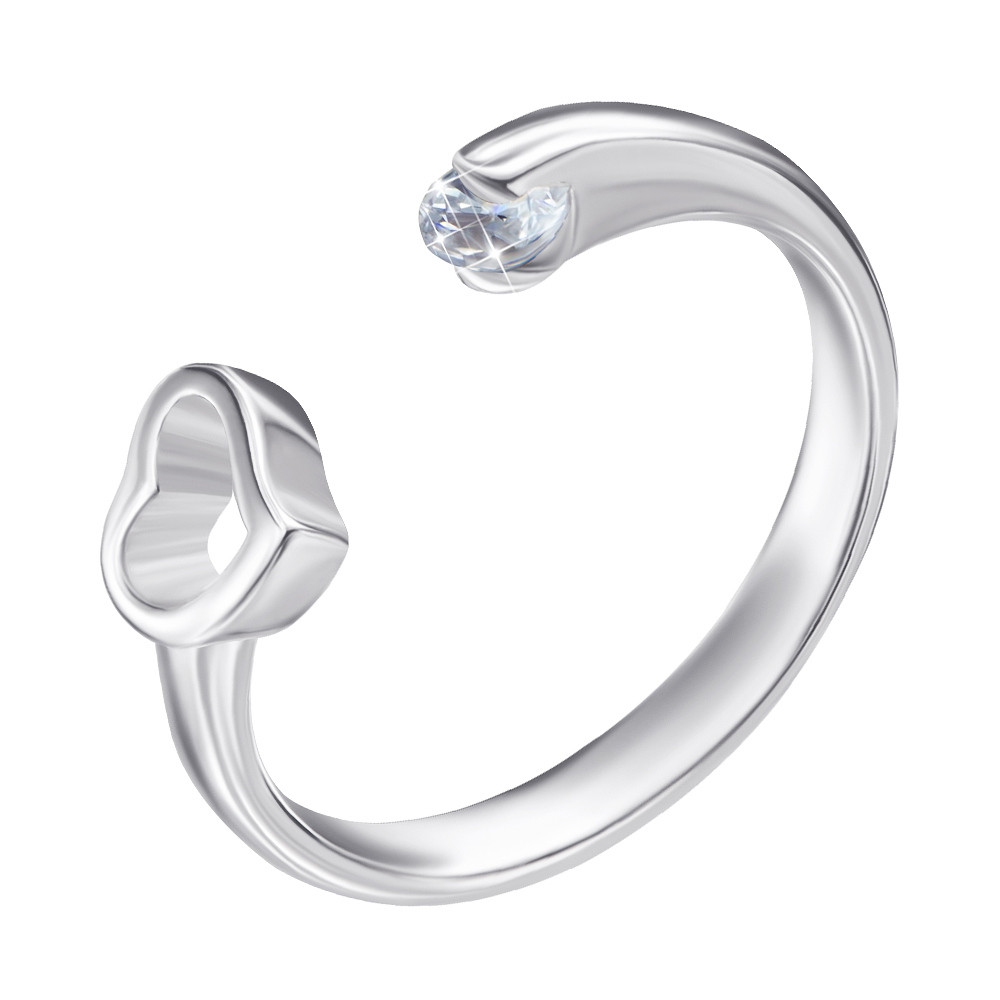 

Серебряное кольцо с цирконием 000125468 без размера