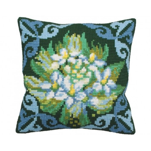 

Подушка для вышивания крестом Collection D'Art 5124 "Ledum Blue"