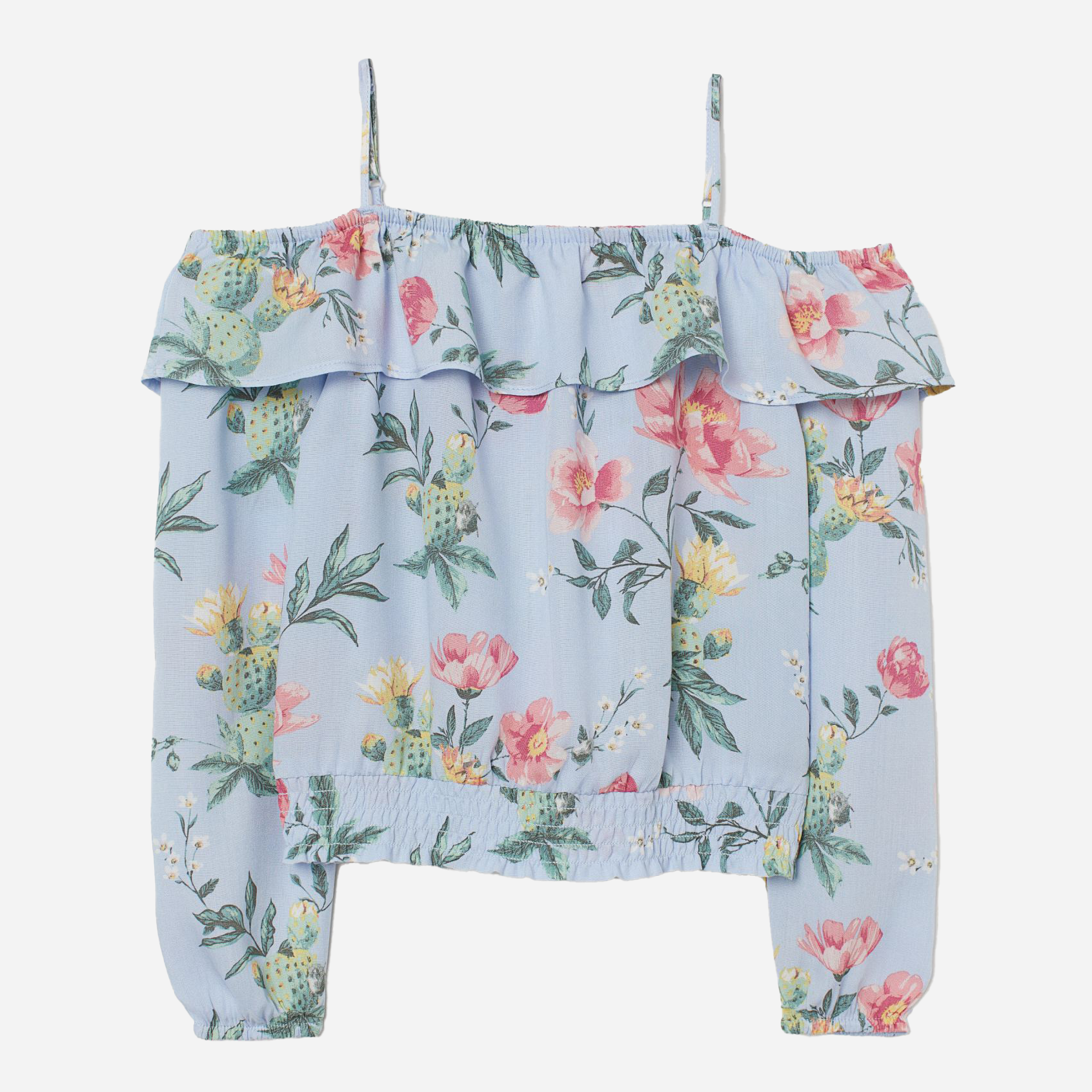 

Блуза H&M 060641008 170 см Голубой/Цветы