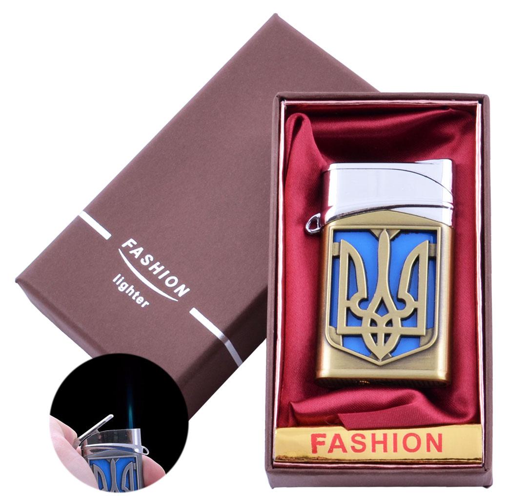 

Зажигалка в подарочной коробке Украина (Острое пламя) №UA-24 Gold