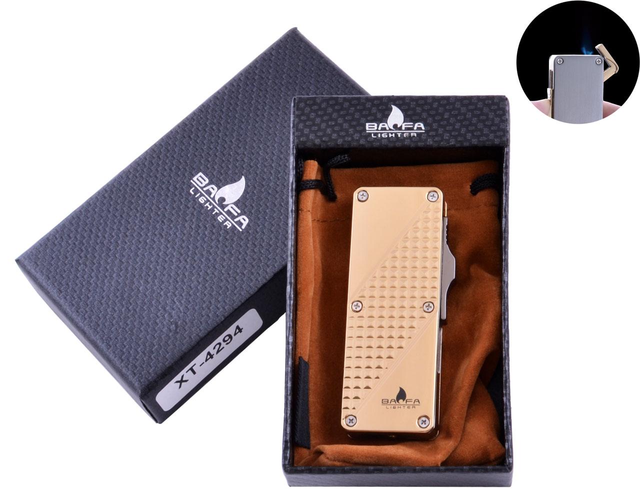 

Зажигалка в подарочной коробке BAOFA (Турбо пламя) №4294 Gold