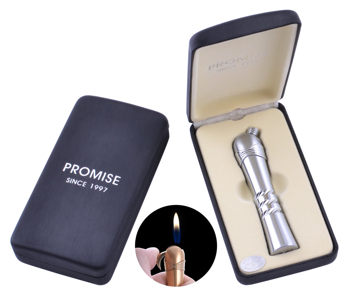 

Зажигалка в подарочной коробке Promise №105 Silver