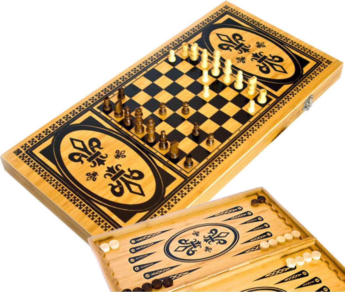 

Игровой набор 3в1 нарды шахматы и шашки (59х59 см) В6030С