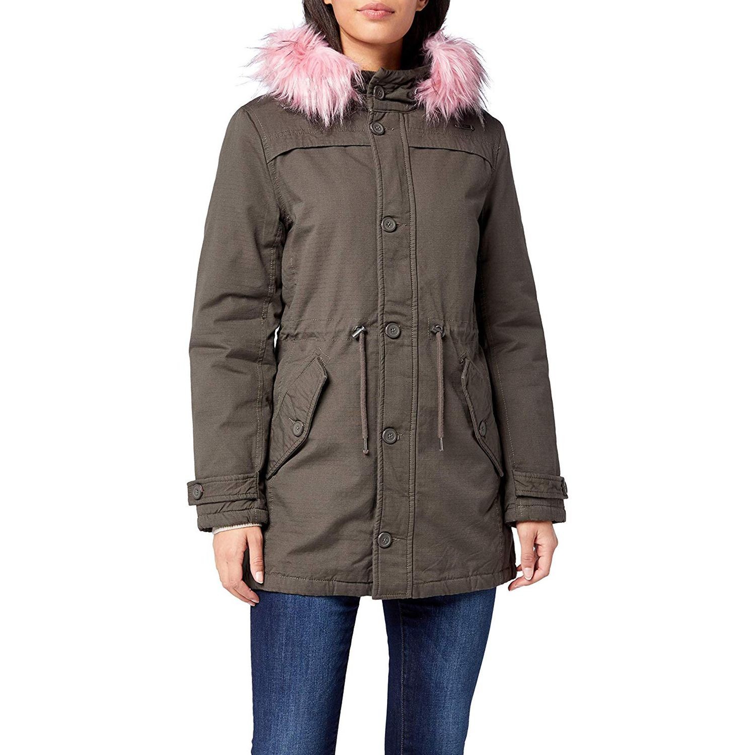 

Женская парка Brandit Ladies Franka Ripstop Parka  Olive-Rose, Женская парка Brandit Ladies Franka Ripstop Parka M Olive-Rose