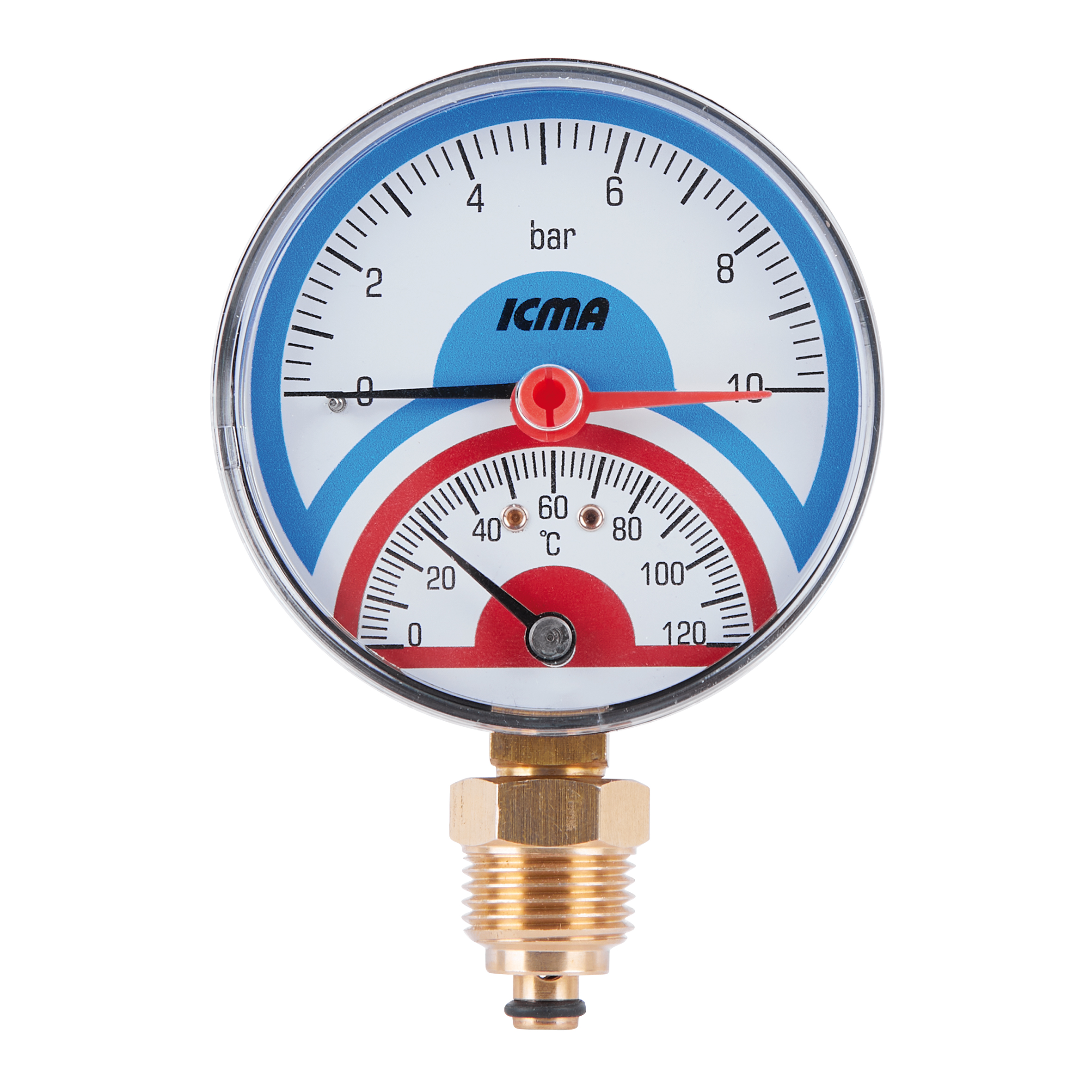 

Термоманометр Icma №258 радиаторный с запорным клапаном 1/2"