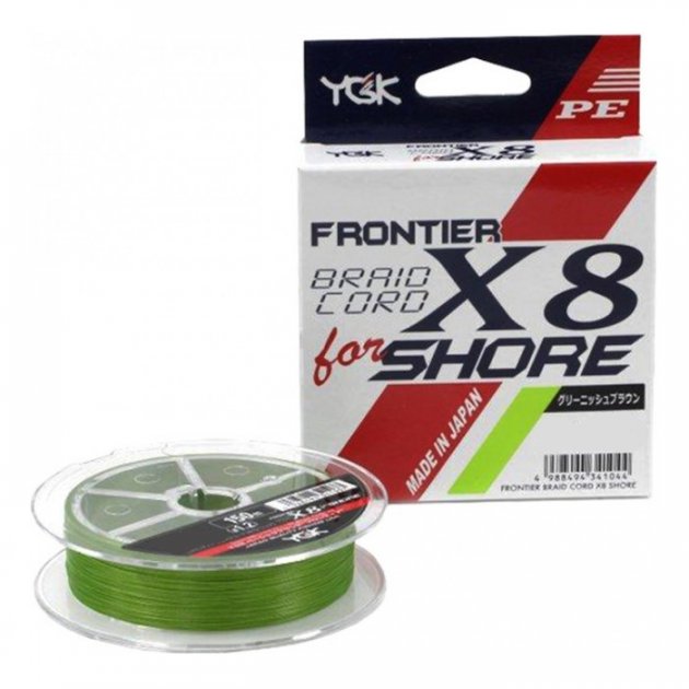 

Шнур YGK Frontier Braid Cord X8 150m #1.2/0.185mm 20lb/9.0kg