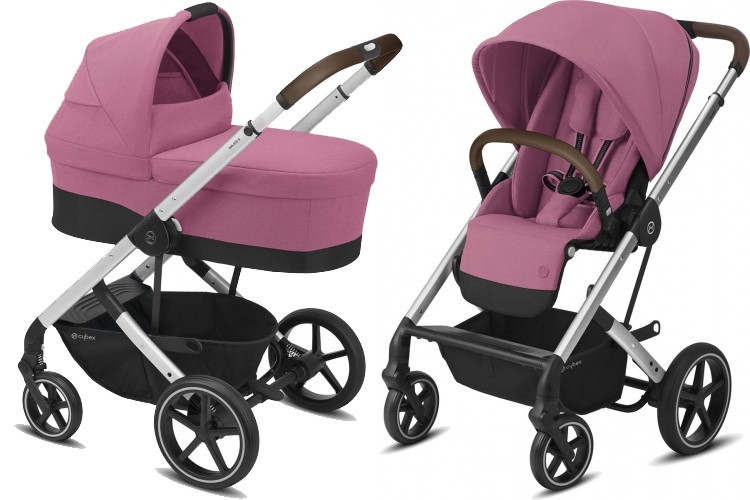 

Универсальная коляска 2 в 1 Cybex Balios S Lux шасси SLV Magnolia Pink