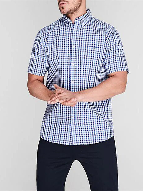 

Рубашка Pierre Cardin 550240-22  Blue/Navy Chk, Рубашка Pierre Cardin 550240-22 XL Blue/Navy Chk