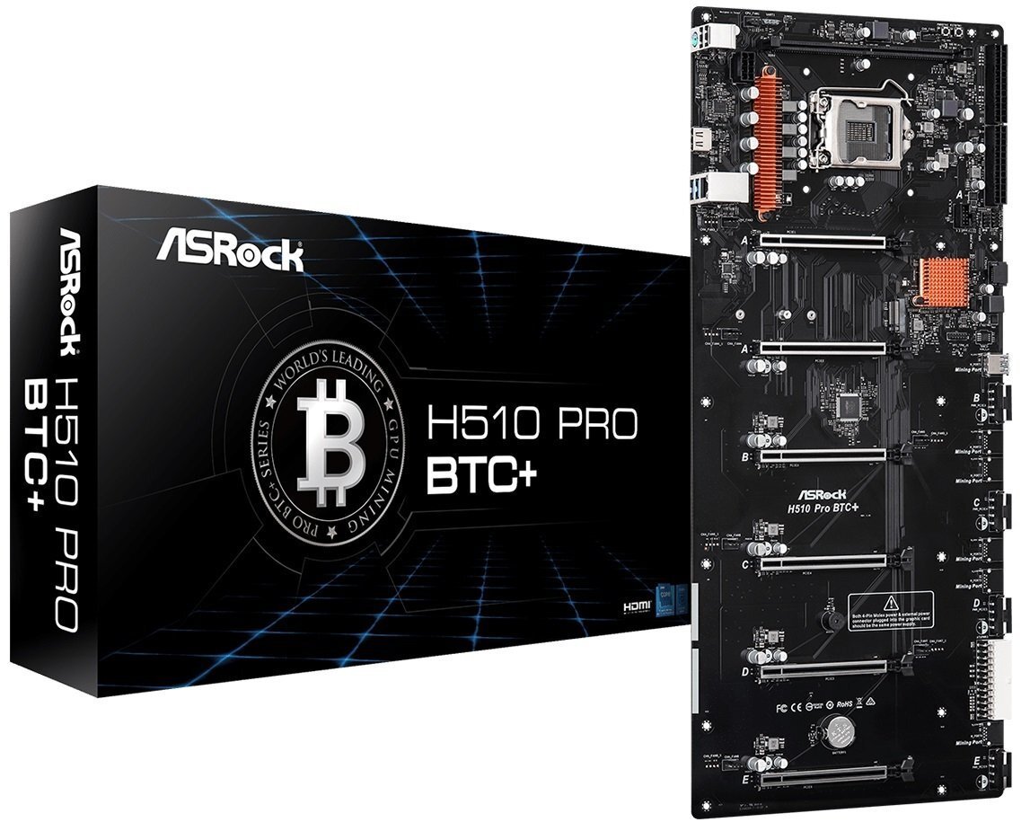 

Материнська плата ASRock H510PROBTC+ (H510 PRO BTC+)