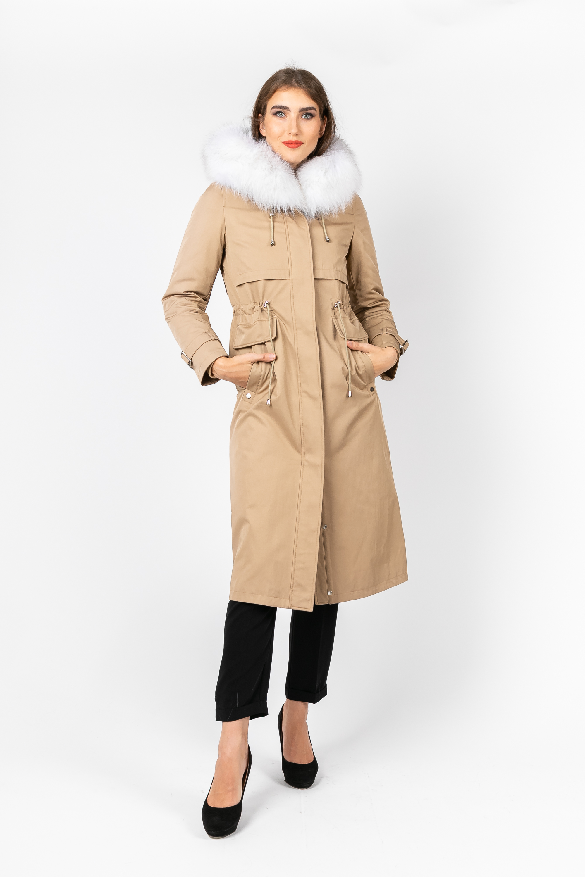 

Удлиненная парка PARKA+ 02246 из меха северной лисы Бежевий, Удлиненная парка PARKA+ 02246 из меха северной лисы Бежевий 42