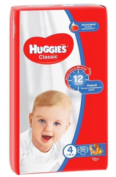 

Подгузник Huggies Classic 4 Jumbo 50 шт