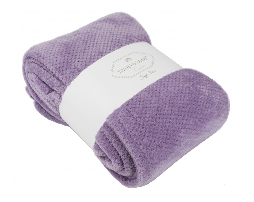 

Пледы Tivolyo Favo Soft флис(микрофибра) Цвет лиловый