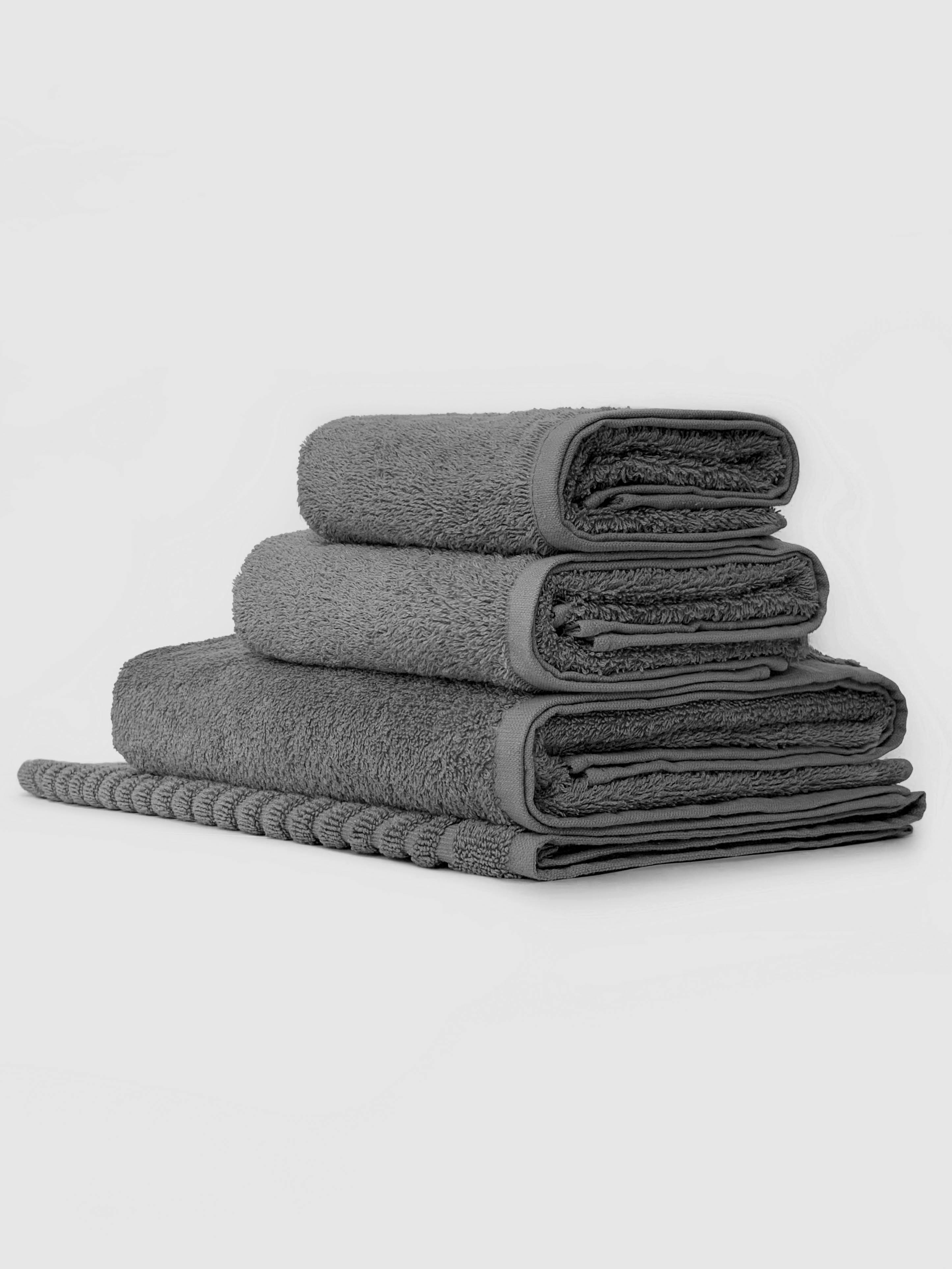 

Махровые полотенца набор из 4 штук DecorSoft 40x70, 50x70, 50x90, 70x140 (Серый)