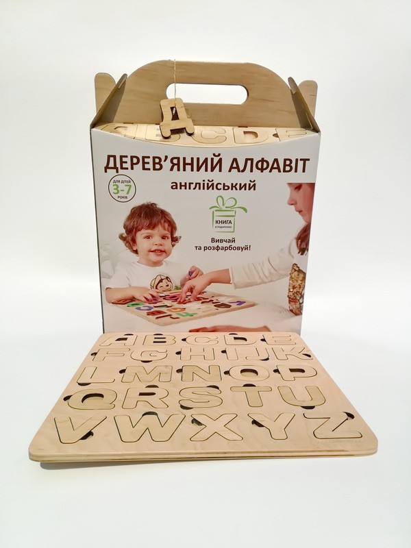 

Дерев'яний алфавіт Drevych Англійський Великий 32x32x1см (0300033)