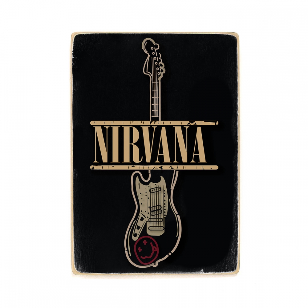 

Деревянный постер Музыка Nirvana. Kurt cobain. Нирвана, Курт кобейн, гитара А1