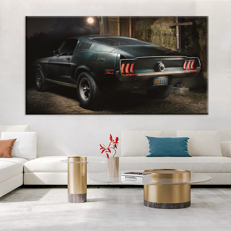 

Картина на холсте Автомобили 1968 Ford Mustang GT 70х140 см.