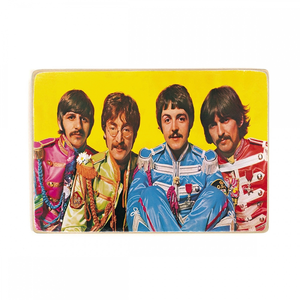 

Деревянный постер Музыка Beatles - Битлз, группа в форме гусаров А1