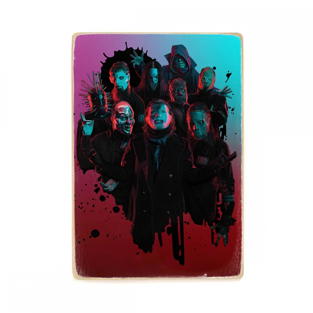 

Деревянный постер Музыка Slipknot. Слипкнот. Нью Метал группа А1