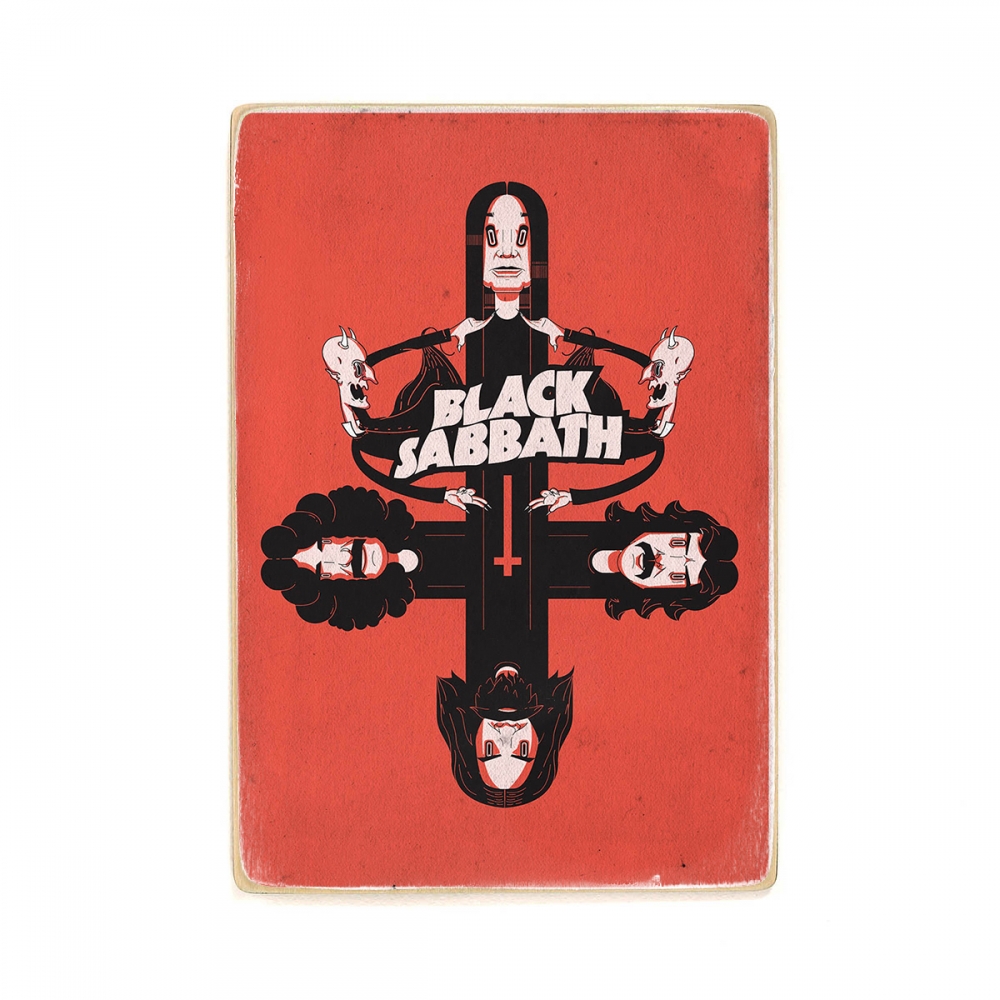 

Деревянный постер Музыка группа Black Sabbath. Ozzy Osbourne, Оззи осборн. А2